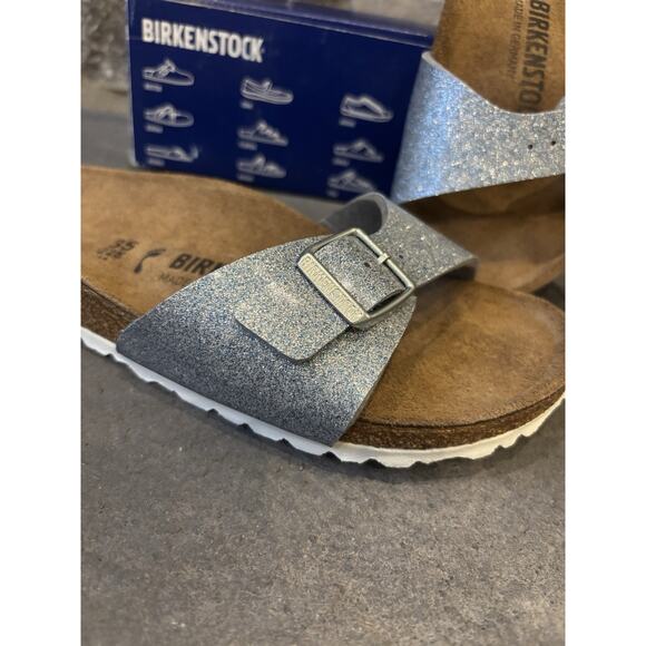 New Birkenstock Madrid BS Silver & Blue Sparkles EU 35N - Picture 5 of 7